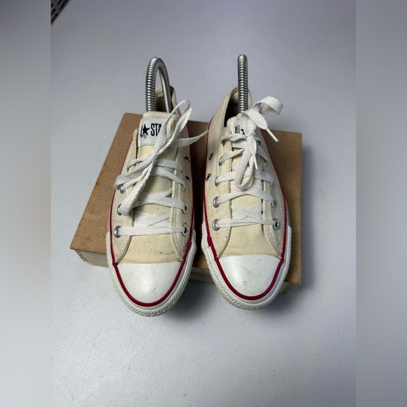 Vintage Converse Made in USA Shoes M 3 W 5 low white Chuck Taylor - Picture 11 of 13